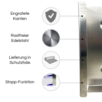 HANDSCHUHSPENDER Edelstahl Gr. XL inklusive Befestigungsmate