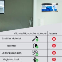 HANDSCHUHSPENDER Edelstahl Gr. XL inklusive Befestigungsmate