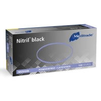 Meditrade Nitril black Untersuchungshandschuhe latexfrei 100