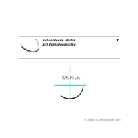 PROLENE, blau, monofil, P-1, visi black, 6/0, 45cm 3